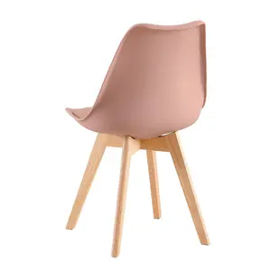 Nero Upholstered Dining Chair (Set of 2) Pink / Oak