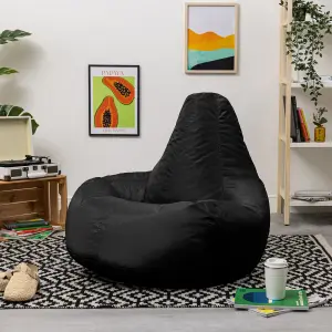 Veeva Recliner Indoor Outdoor Bean Bag Black Bean Bag Chair