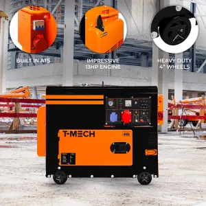 T-Mech Diesel Generator Silent Three Phase 400V inc ATS 2022