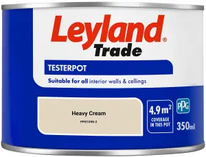 Leyland Trade Vinyl Matt Walls & Ceilings Emulsion Paint Heavy Cream (PPG1098-2) 350ml Tester