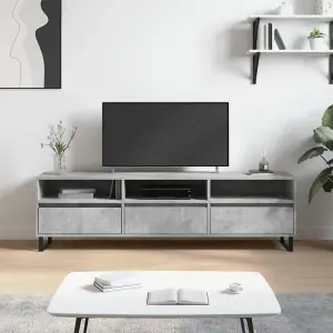 Berkfield TV Cabinet Concrete Grey 150x30x44.5 cm Engineered Wood