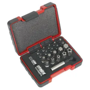 Sealey TRX-P & Security TRX-TS Bit Set 23 Pieces 1/4" & 3/8" Square Drive AK6226