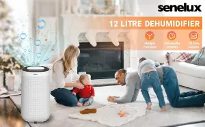 Senelux 12L/Day Dehumidifier for Home