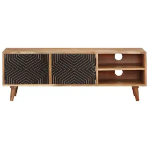 Berkfield TV Cabinet 115x30x39 cm Solid Acacia Wood