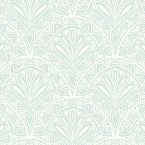 Hoopla Walls Blue Deco Fan Smooth Matt Wallpaper