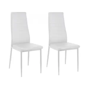 Ginnifer Upholstered Dining Chair (Set of 6) White / White