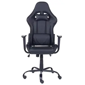 Gaming Chair Faux Leather Black GLEAM