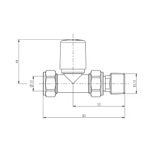 Nes Home Modern Straight Radiator Valves Anthracite