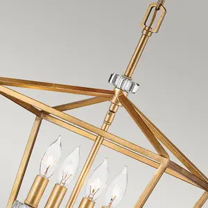 Luminosa Hinkley Stinson Lanterns Pendant Ceiling Light Distressed Brass