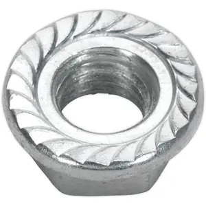 Pack of 50 Zinc Plated M12 Serrated Flange Nuts - Durable and Reliable Fasteners