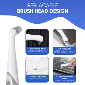 ASAB 4 In 1 Cleaning Brush with Replacement Heads