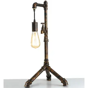 Luminosa AMARCORD Industrial Table Lamp Rust 41x61x30cm