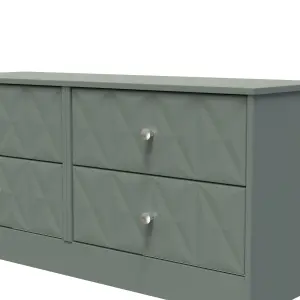 San Jose Ready assembled Green 4 Drawer Bed box (H)521mm (W)1146mm (D)395mm