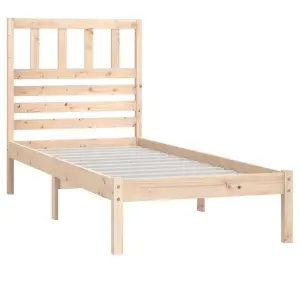 Berkfield Bed Frame Solid Wood Pine 100x200 cm