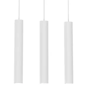 Milagro Hudson Triple Pendant Lamp Hand Made High Quality Elegant Cylindrical Design With Matt Finish