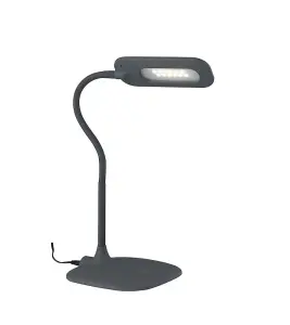 Luminosa DARWIN LED Reading Desk Lamp Grey 450lm 4000K Dimmable 16x16x53.5cm