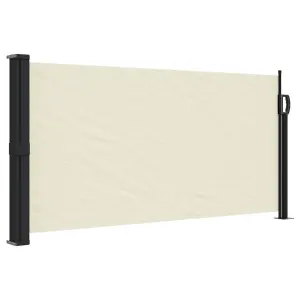 Berkfield Retractable Side Awning Cream 100x500 cm