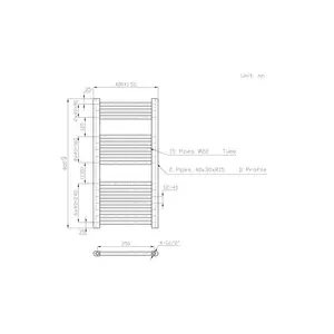 Wiest Straight Heated Towel Rail Radiator Bathroom Ladder Warmer Chrome / 80cm H x 40cm W x 3cm D