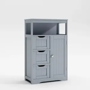 MCC Direct Bathroom Storage Cabinet with 3 Drawers - Dakota grey