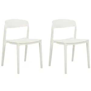 Set of 2 Dining Chairs SOMERS White