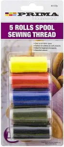 Set Of 2 5 Rolls Spool Sewing Thread Set Assorted Colours Craft Sewing Machine Diy