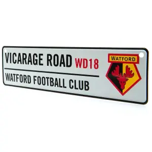 Watford FC 3D Plaque White/Black/Red (One Size)