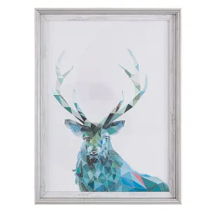 Framed Wall Print KAYES Rectangular 30 x 40 cm Animal Blue