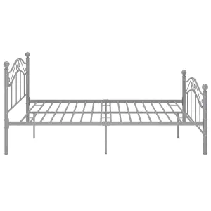 Berkfield Bed Frame Grey Metal 120x200 cm