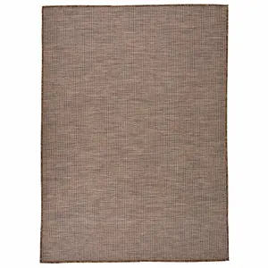 Berkfield Outdoor Flatweave Rug 200x280 cm Brown