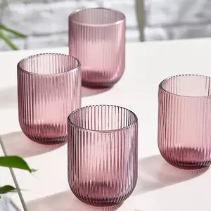 Chanyia Drinking Glass Set (Set of 6) Pink / 9.50" H