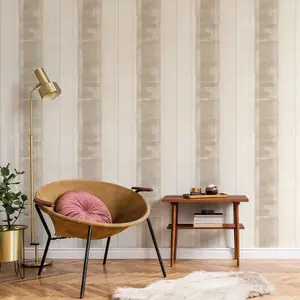 Galerie Atmosphere Taupe Sublime Stripe Smooth Wallpaper