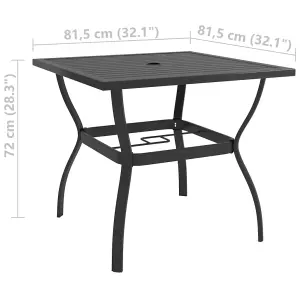 Berkfield Garden Table Anthracite 81.5x81.5x72 cm Steel