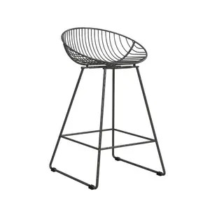 Counter Stool with Metal Frame Grey