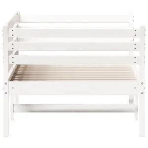 Berkfield Day Bed without Mattress White 100x200 cm Solid Wood Pine