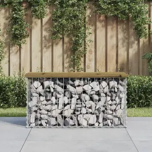 Berkfield Garden Bench Gabion Design 83x31.5x42 cm Impregnated Wood Pine