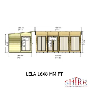 Lela 16 x 8 Ft. Summer House