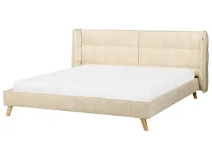 Velvet EU Super King Bed Beige SENLIS