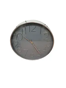 Silver         Wall         Clock         30cm