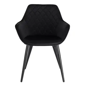 Alinblot Upholstered Armchair (Set of 2) Black Velvet