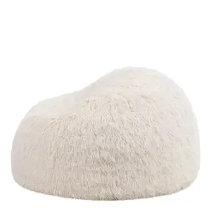 icon Mongolian Classic Faux Fur Bean Bag Chair Natural