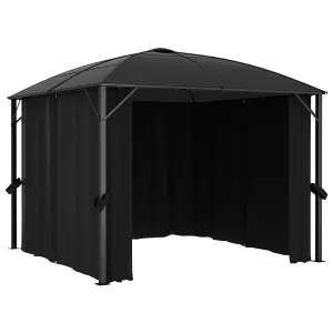 Berkfield Gazebo with Curtains 300x300x265 cm Anthracite