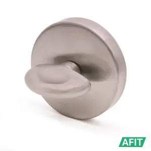 AFIT Round Bathroom Thumbturn & Release Set - Satin Nickel Universal Satin Door Turn and Release Lock for Bathroom/Toilet