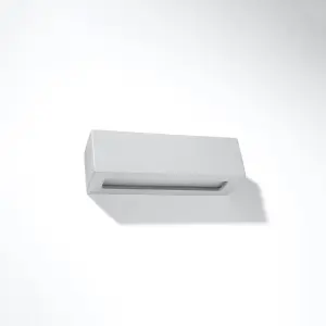 Vega Ceramic & Glass Grey 1 Light Classic Wall Light