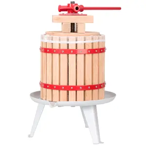 Juicer - mechanical fruit press with pressing cloth, high juice yield - red