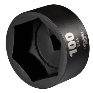 Draper Draper HI-TORQ Impact Socket, 1" Square Drive, 100mm - 08510 - 6-Point CR-MO Steel  08510