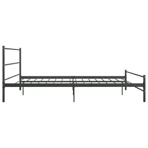 Berkfield Bed Frame Grey Metal 6FT Super King 180x200 cm