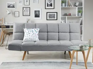 Beliani Retro Sofa Bed INGARO Grey