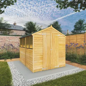 Mercia 8 x 6ft Overlap Apex Shed (Double Door) Yes