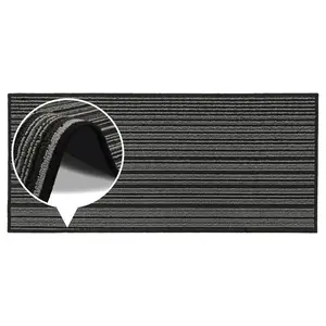  Non-Slip Indoor Door Mat Black / Rectangle W57 x L150 cm