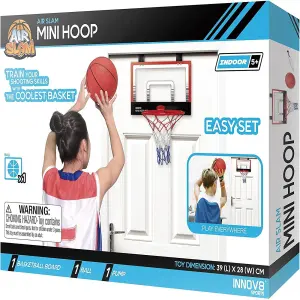 Mini Basketball Hoop Net Indoor Over the Door Backboard With Ball Pump Game Set